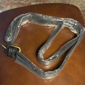 Leather Dior Belt - Black with Gold Hardware